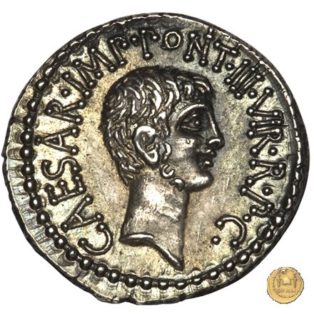 517/2 - denario M.Antonius / C.Iulius Caesar Octavianus / M.Barbatius 41 a.C. (Itinerante con M. Antonius)